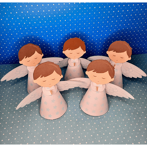 Anjinhos de papel 3D menino