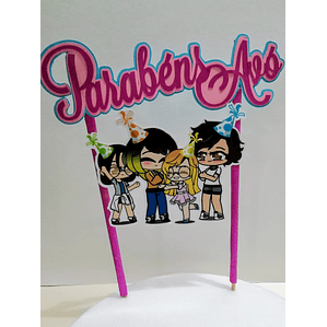 Topo de Bolo – Parabéns Avó / Avô com os Netos