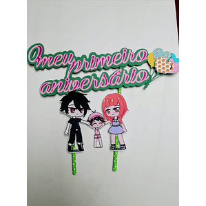 Topo de bolo O meu primeiro aniversário happy