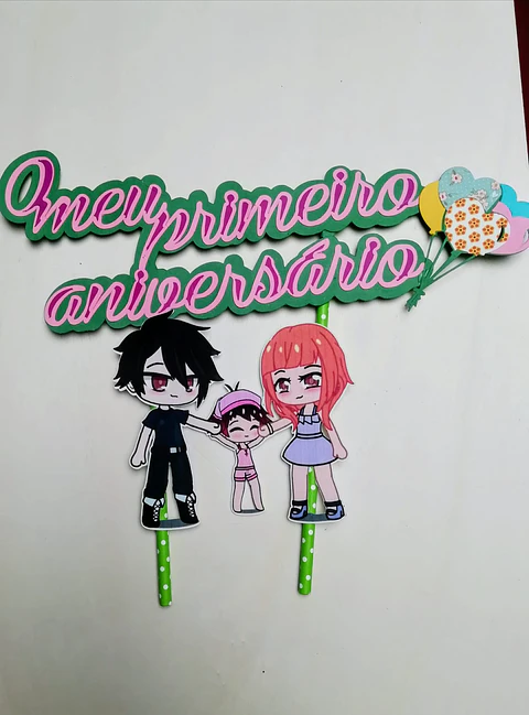 Topo de bolo O meu primeiro aniversário happy