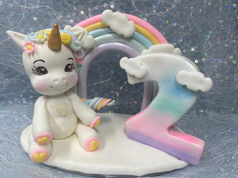 Topo Bolo Unicórnio em Biscuit