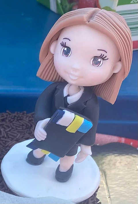 Estatueta de Finalista | Topo de Bolo | Personalizada Porcelana Fria