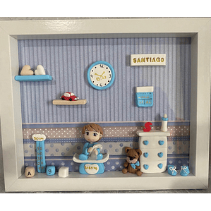 Quadro Nascimento biscuit