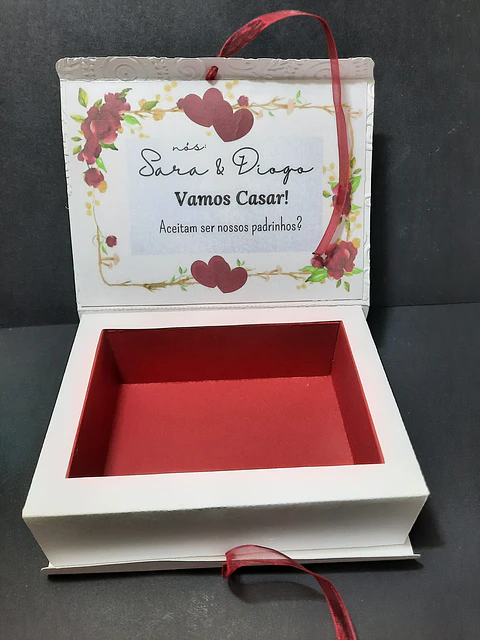 Caixa Convite Premium para Padrinhos de Casamento – Modelo Livro