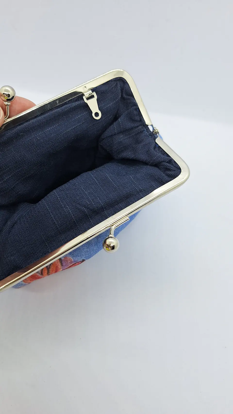 Bolsinha Azul Florida – Estilo Avó 3