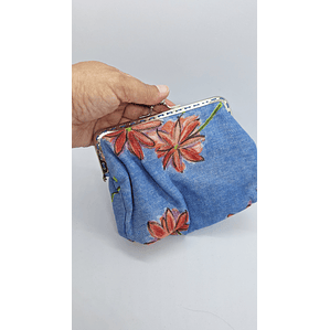 Bolsinha Azul Florida – Estilo Avó