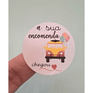 Autocolante A Sua Encomenda Chegou m