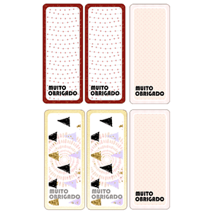 Etiqueta de fecho Muito Obrigada