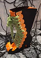 Halloween Bota Bruxa - Decoração Artesanal para Doces e Flores - Thumbnail 2