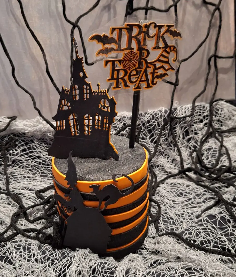 Halloween Bolo Fake - Castelo Assombrado & Trick or Treat 5