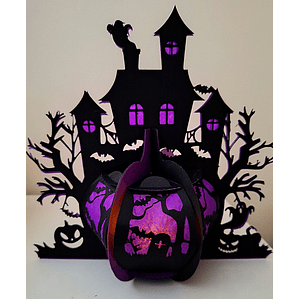 Lanterna Casa Assombrada Halloween | Decoração de Papel