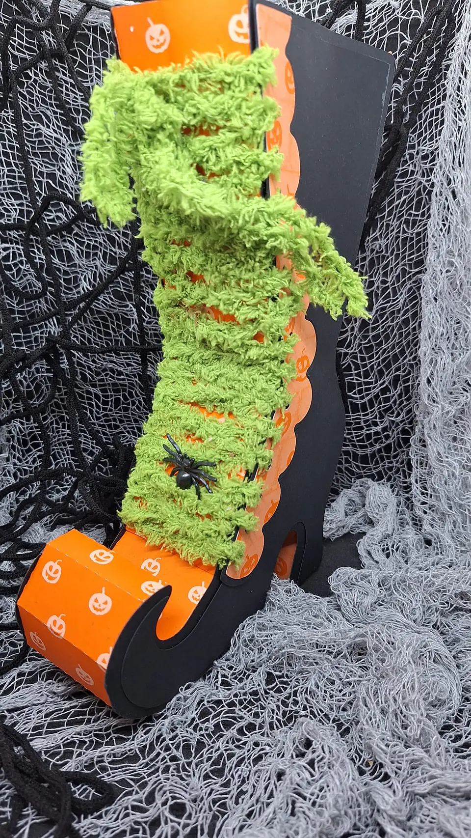 Halloween Bota Bruxa - Decoração Artesanal para Doces e Flores 5
