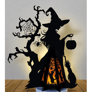 Halloween Bruxa encantadora lanterna