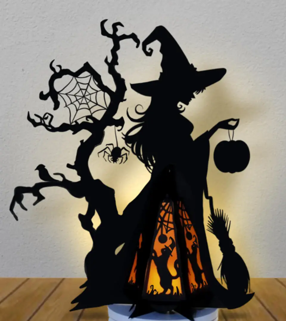 Halloween Bruxa encantadora lanterna 1