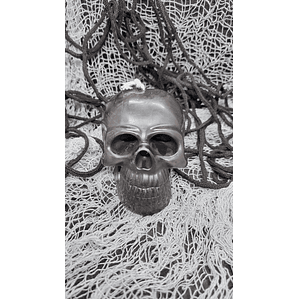 Halloween Vela Caveira Preta