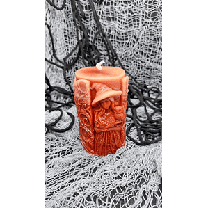 Halloween Vela Cilindrica Bruxa