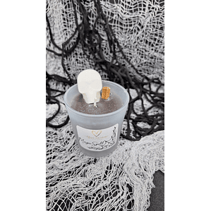 Halloween Vela preta em copo