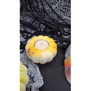 Abobora Laranja porta vela