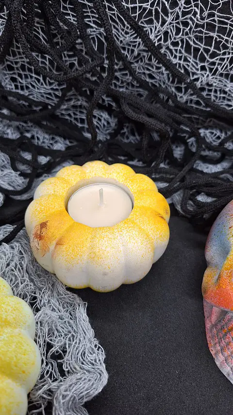 Abobora Laranja porta vela