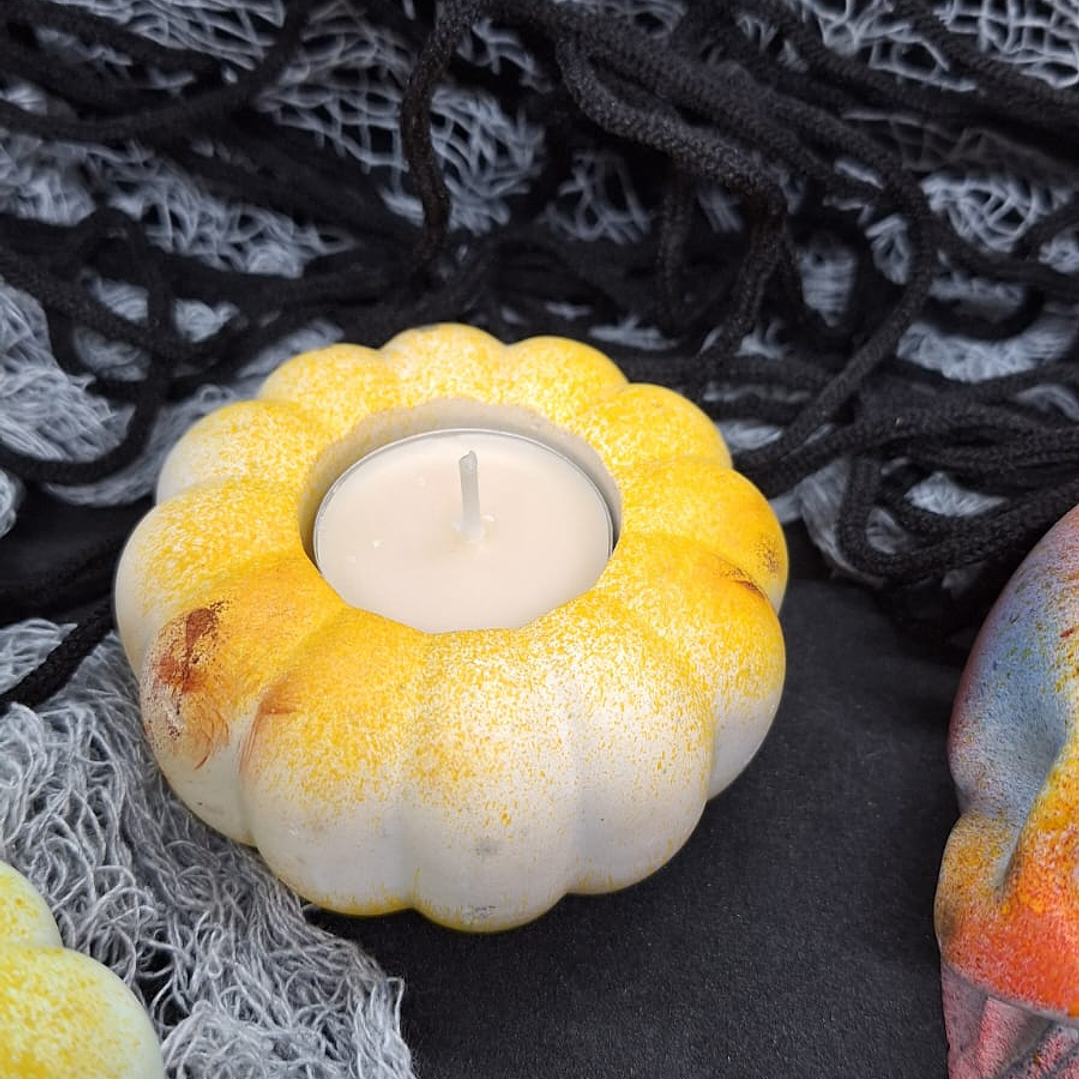 Abobora Laranja porta vela 1