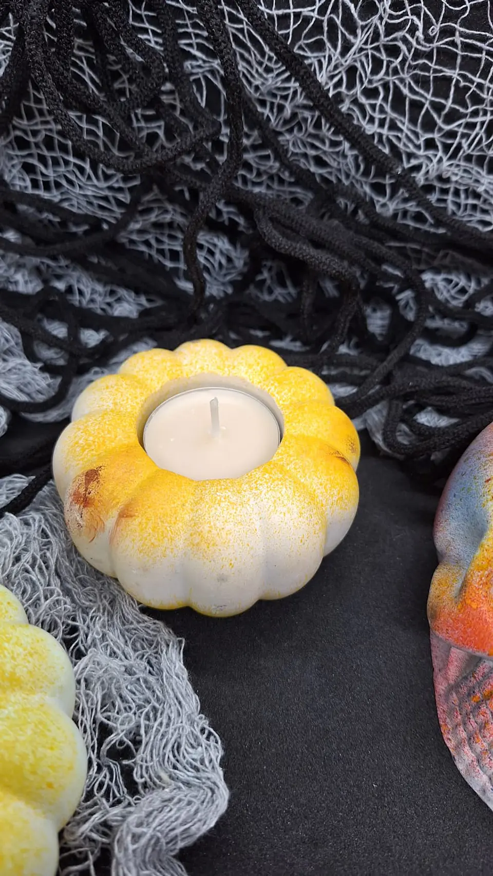 Abobora porta vela - personalizada 1