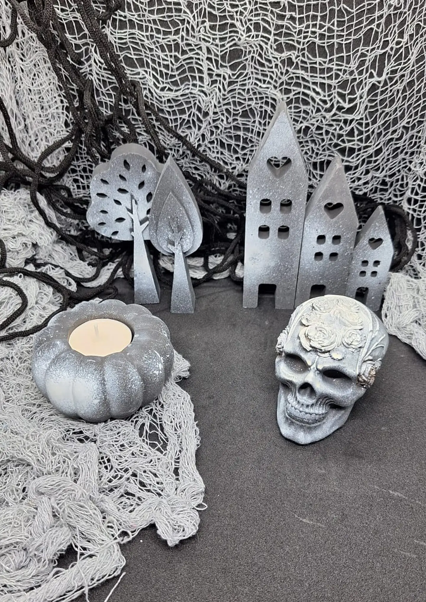 Abobora Preta porta vela 2