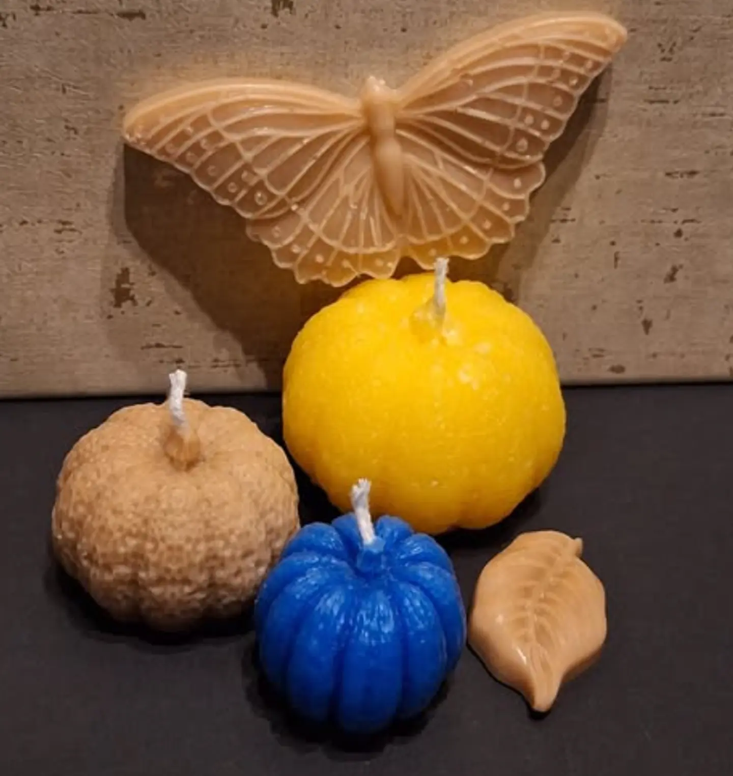 Conjunto 3 velas abóboras 1