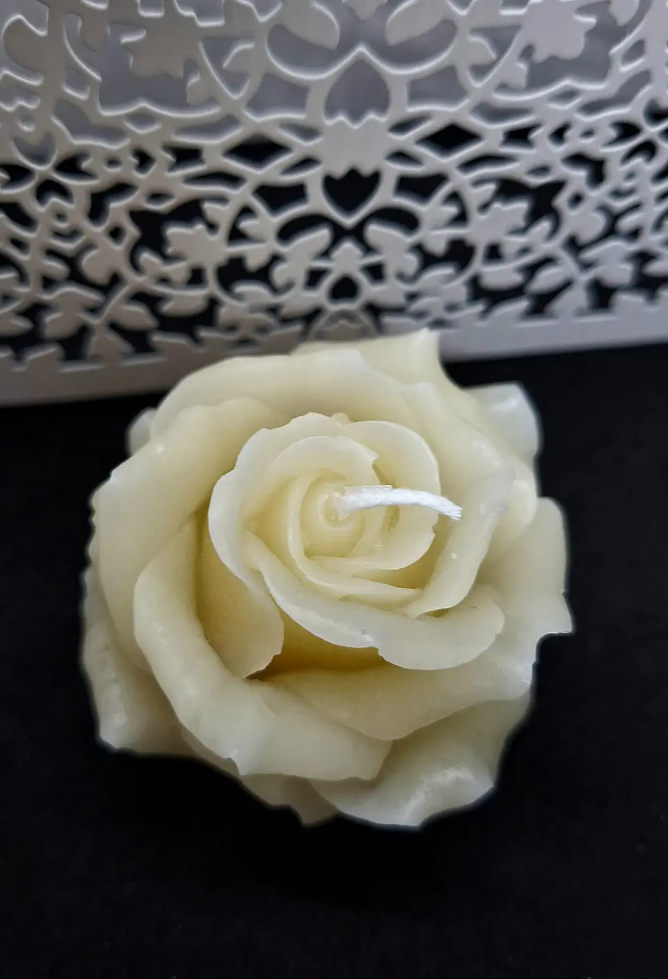 Vela Rosa Carmelinda Natural Parafina 1