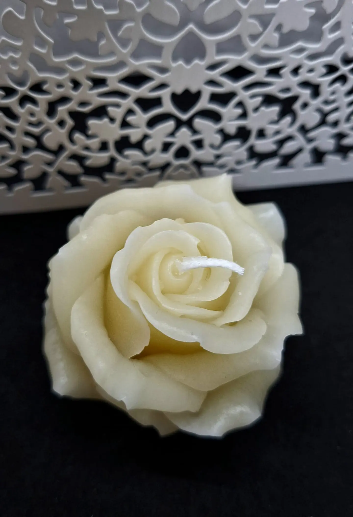 Vela Rosa Carmelinda Natural Cera Vegetal 2