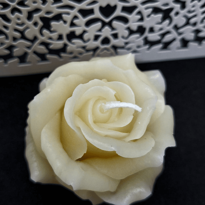 Vela Rosa Carmelinda Natural Cera Vegetal 2