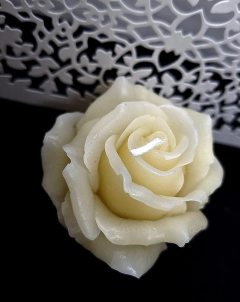 Vela Rosa Carmelinda Natural Cera Vegetal