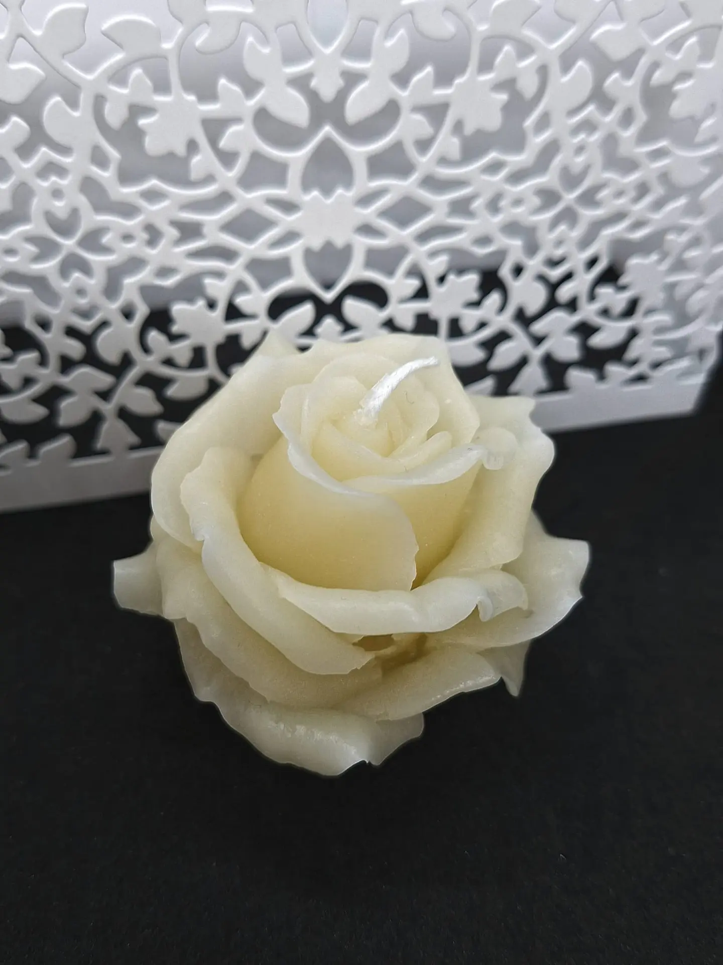 Vela Rosa Carmelinda Natural Cera Vegetal 3