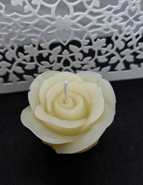 Vela Rosa Vitória Natural Cera Vegetal