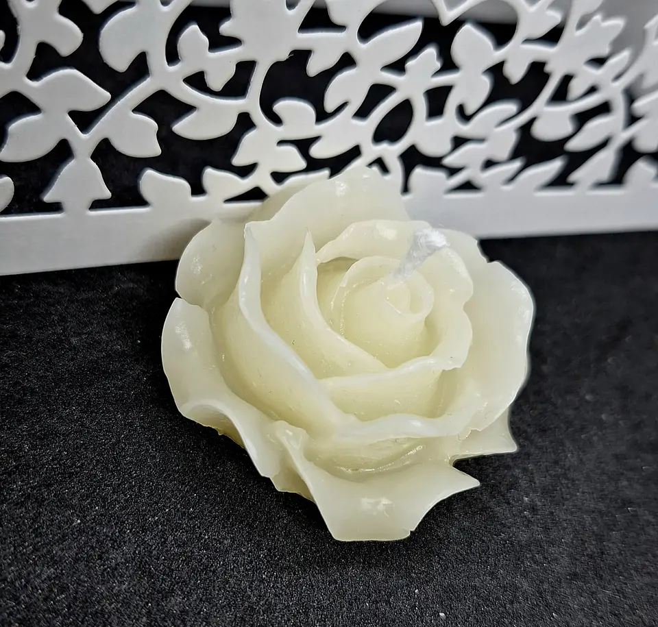 Vela Rosa Anne Natural Parafina 2