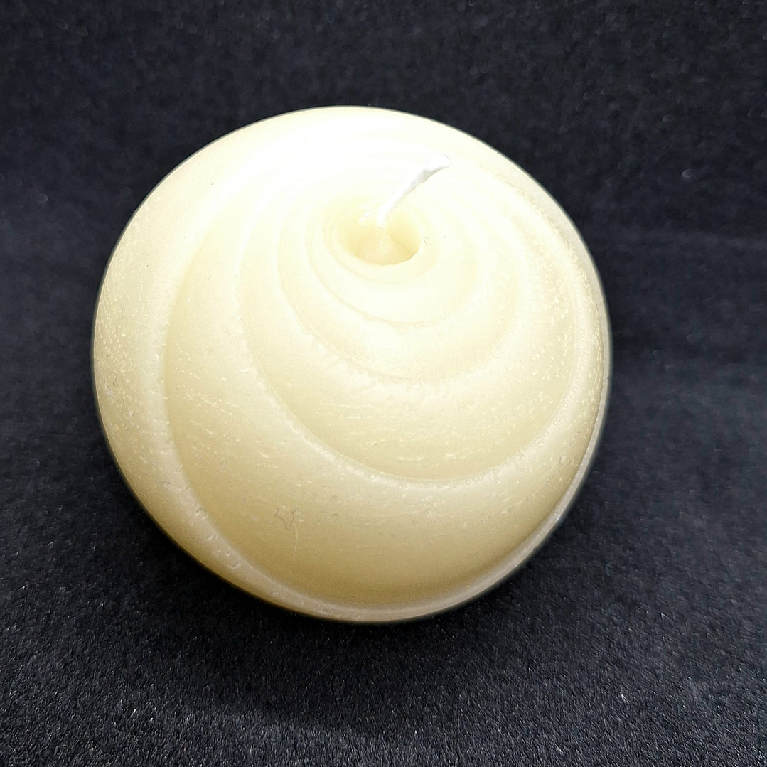 Vela Bola Espiral Natural Parafina 2