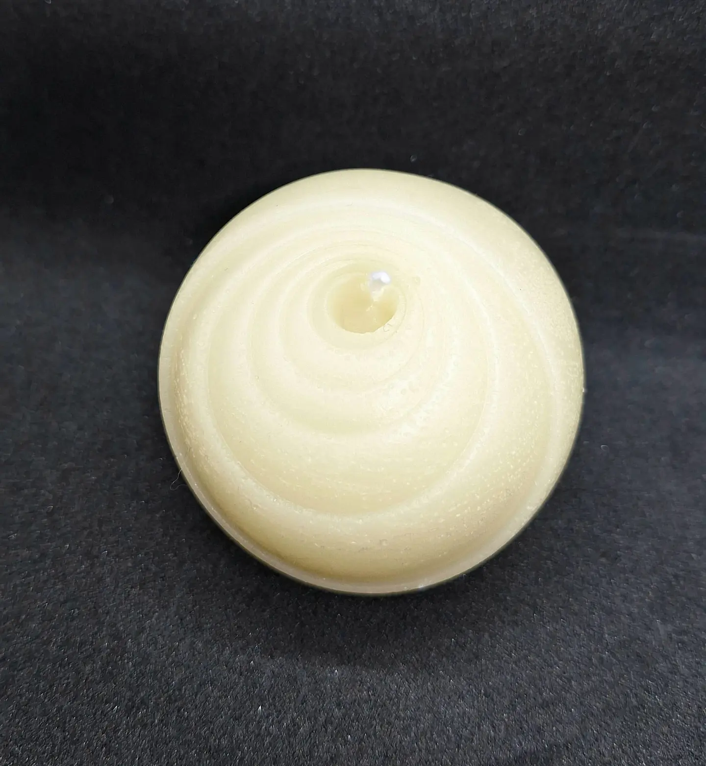 Vela Bola Espiral Natural Cera Vegetal 2