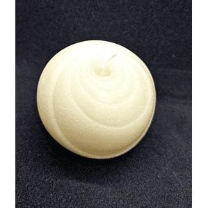 Vela Bola Espiral Natural Cera Vegetal