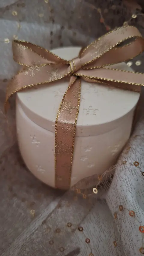 Vela em pote pérola com cera de soja