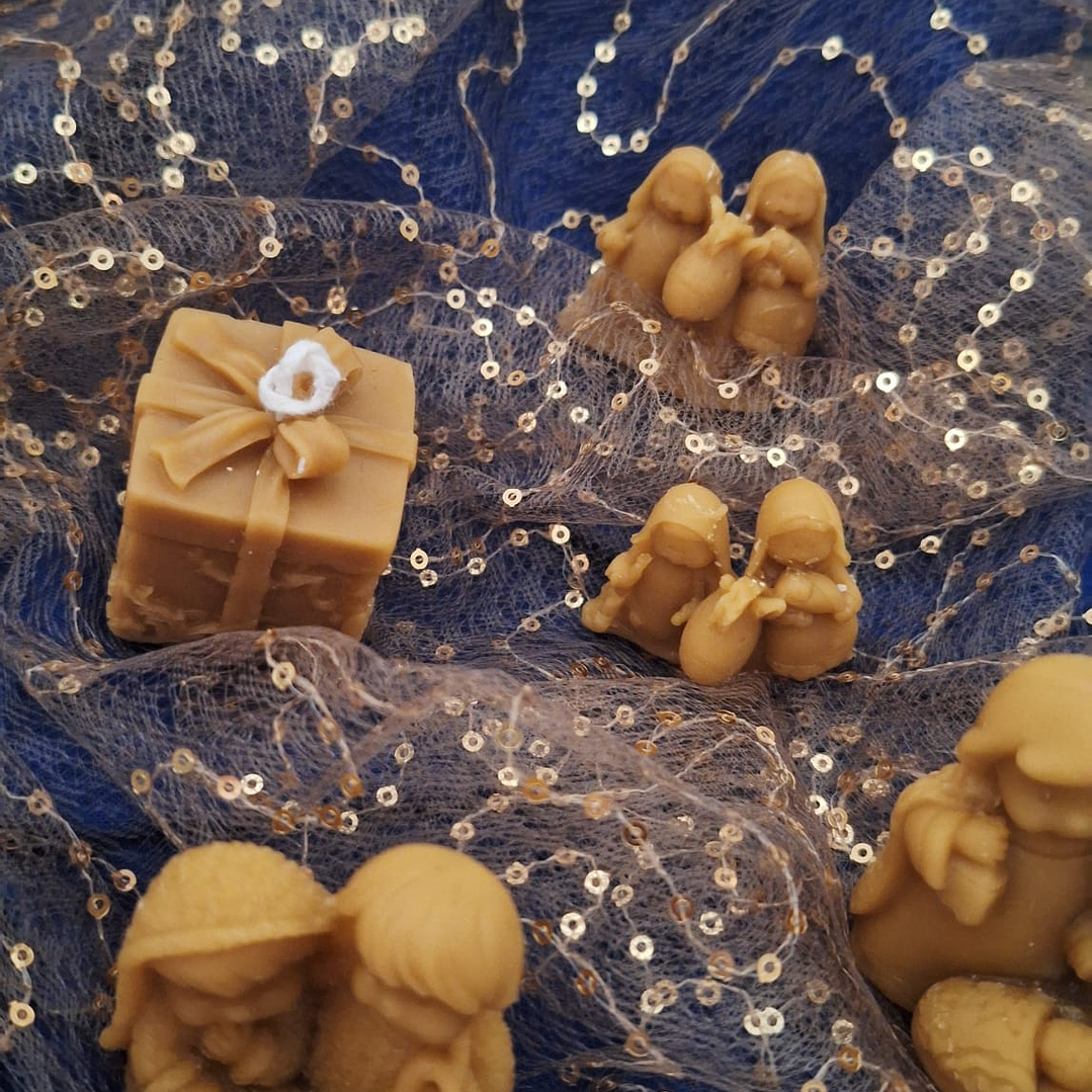 Vela de Natal cera de abelha Presente de Natal 3