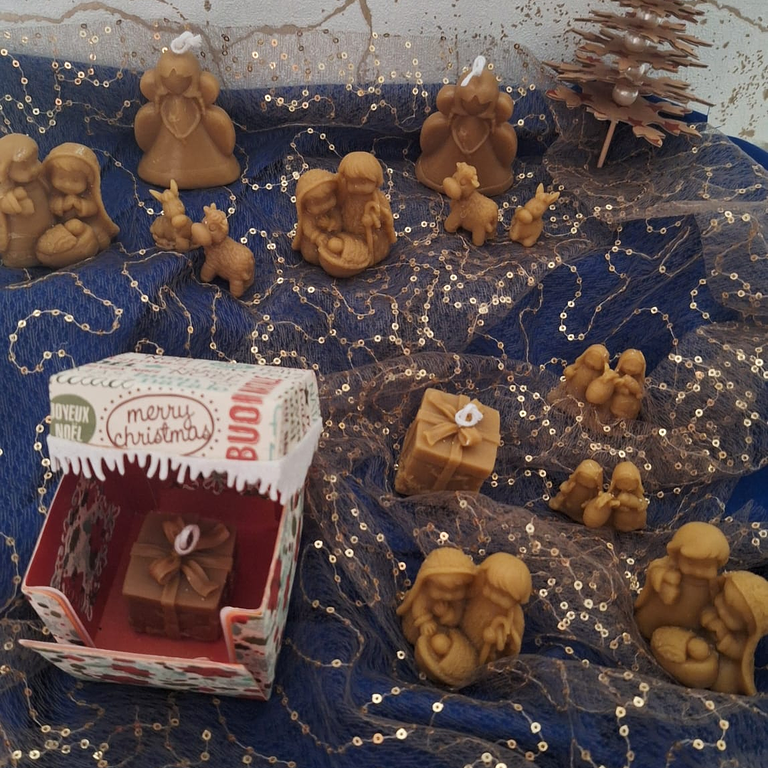 Vela de Natal cera de abelha Presente de Natal 2