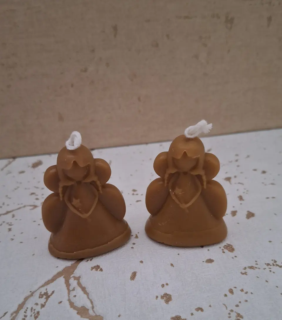 Vela de Natal cera de abelha Fada Anjo 1