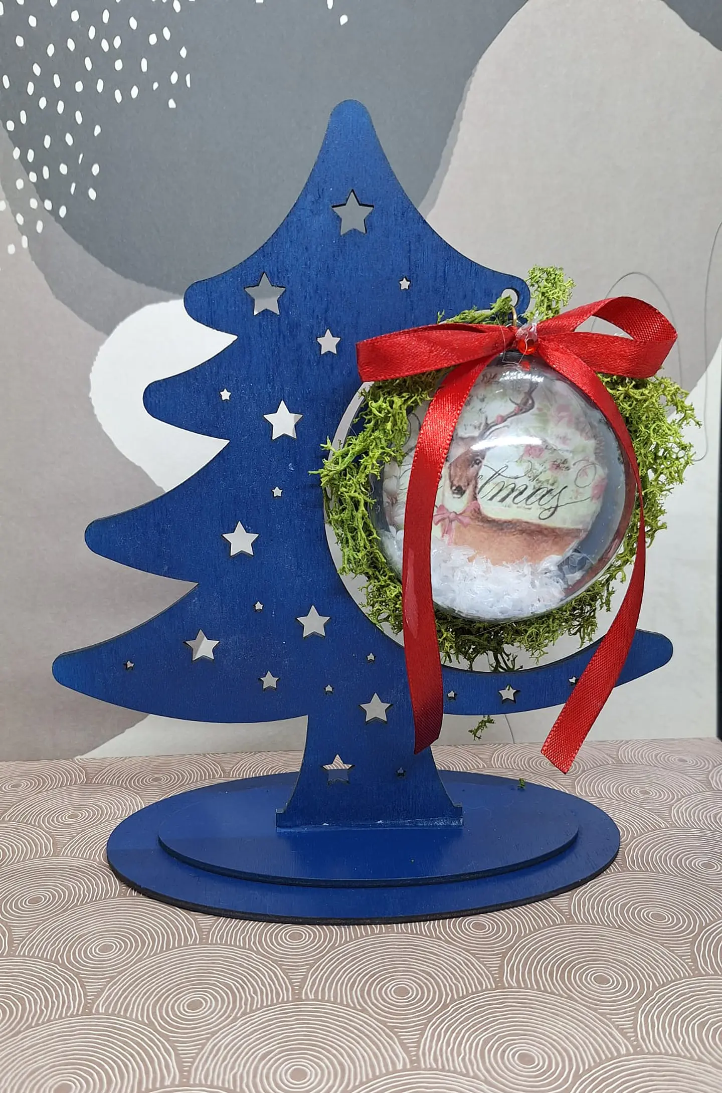Árvore Madeira com Bola - Personalizada 1