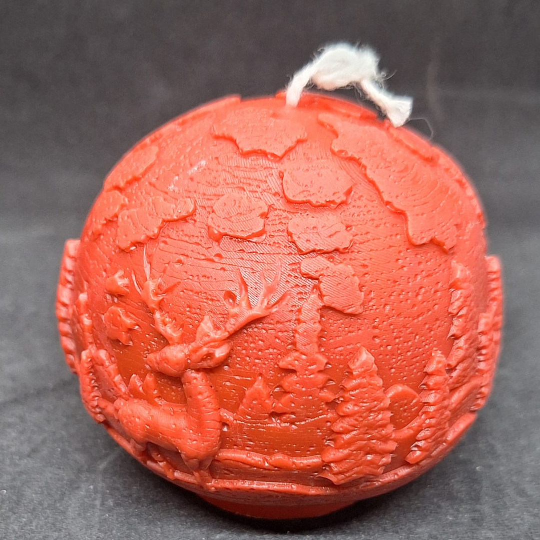 Vela Bola de Natal relevos nórdicos 3