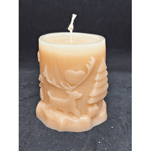 Vela Relevo Rena e Árvore de Natal