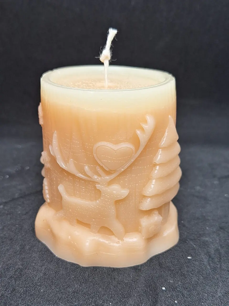 Vela Relevo Rena e Árvore de Natal 1