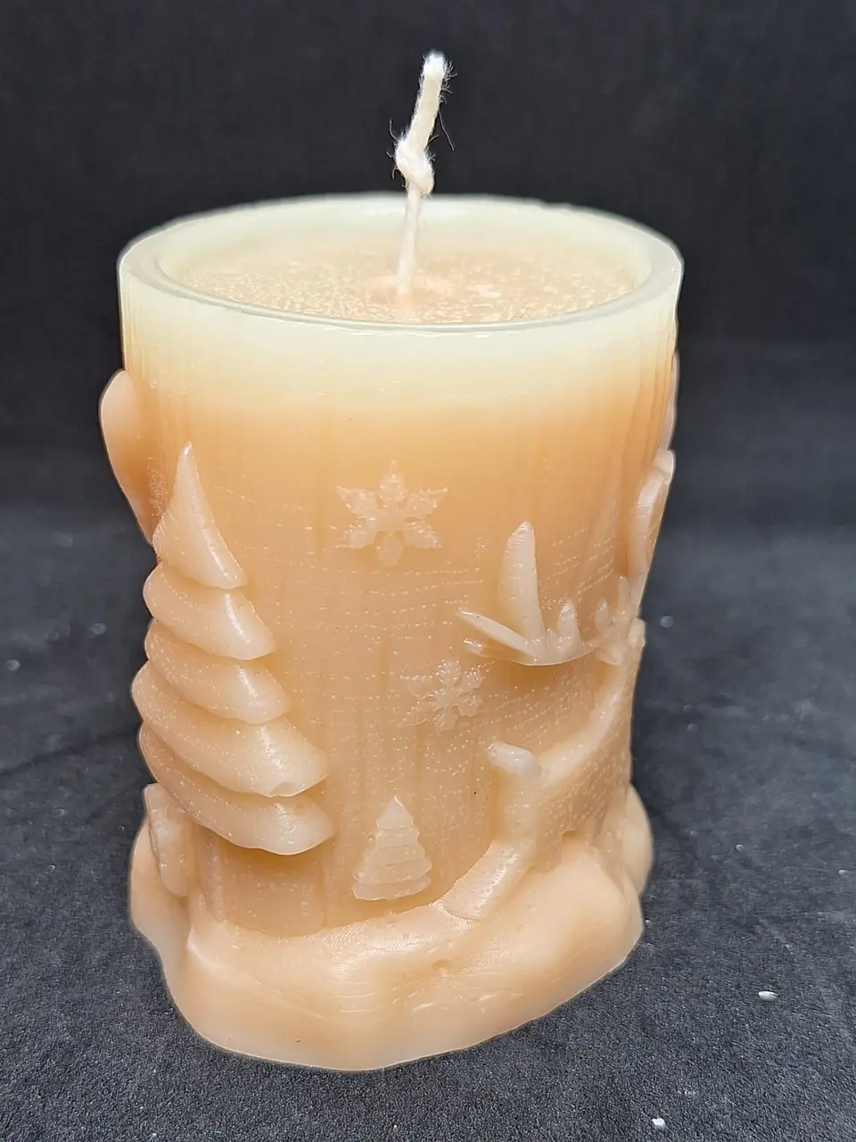 Vela Relevo Rena e Árvore de Natal 2