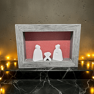 Moldura mini presépio minimalista