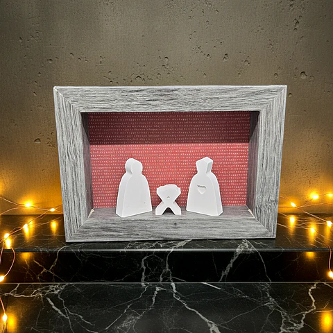 Moldura mini presépio minimalista