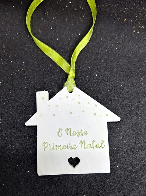 Enfeite Natal Gesso Perfumado - O Nosso Primeiro Natal