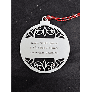 Bola de Natal Mensagem Renovação